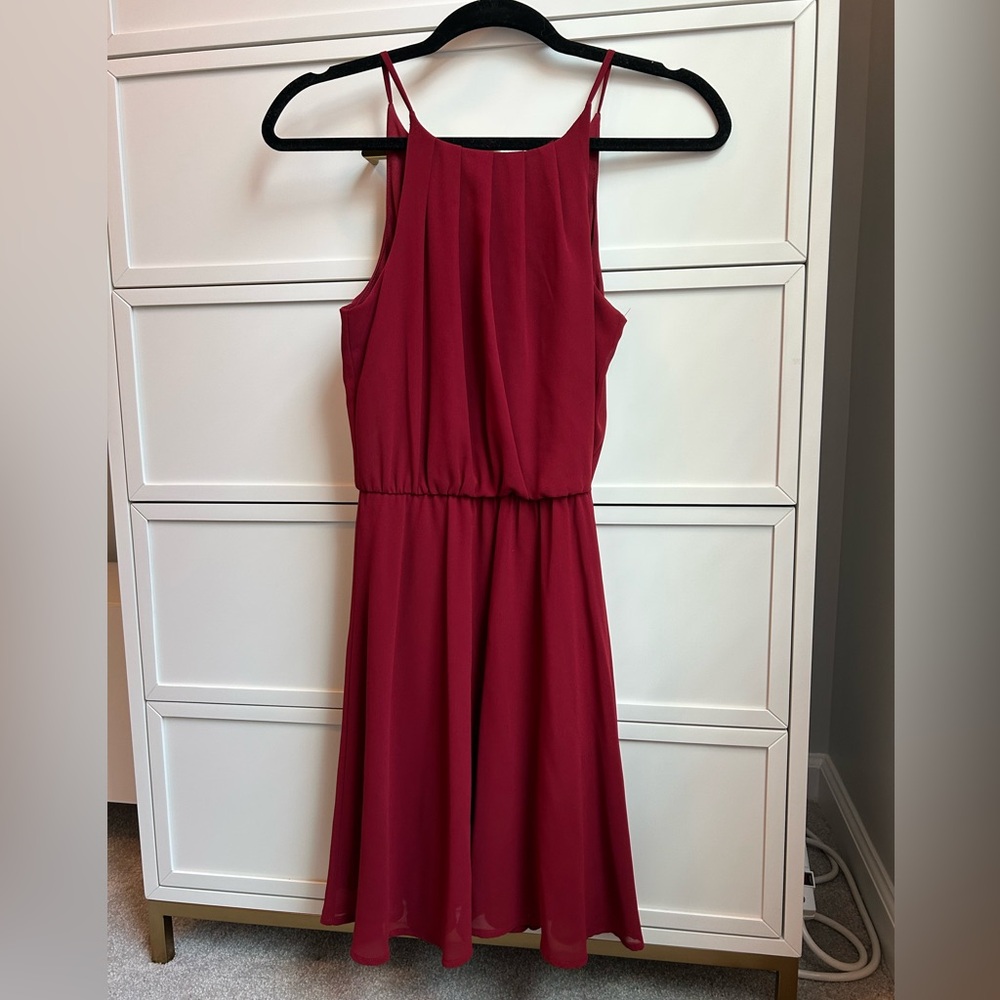 Francesca's Collections Rich Red Dress